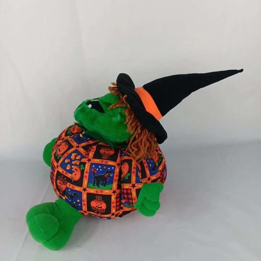 Kellytoy Halloween Stuffed Plush Witch Shaped Pumpkin Witch Hat 18 inch Soft Toy